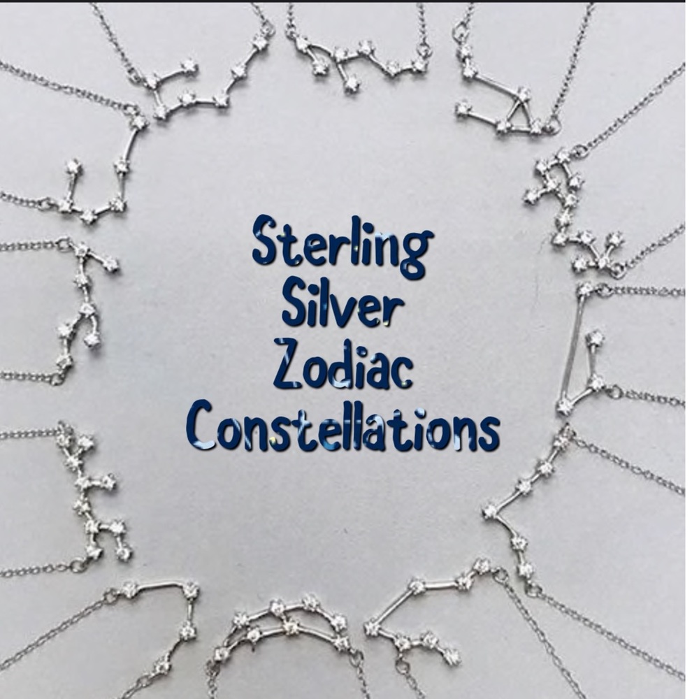 .925 Sterling Silver & CZ Zodiac Constellations